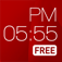 Red Clock FREE (Weather & Alarm)